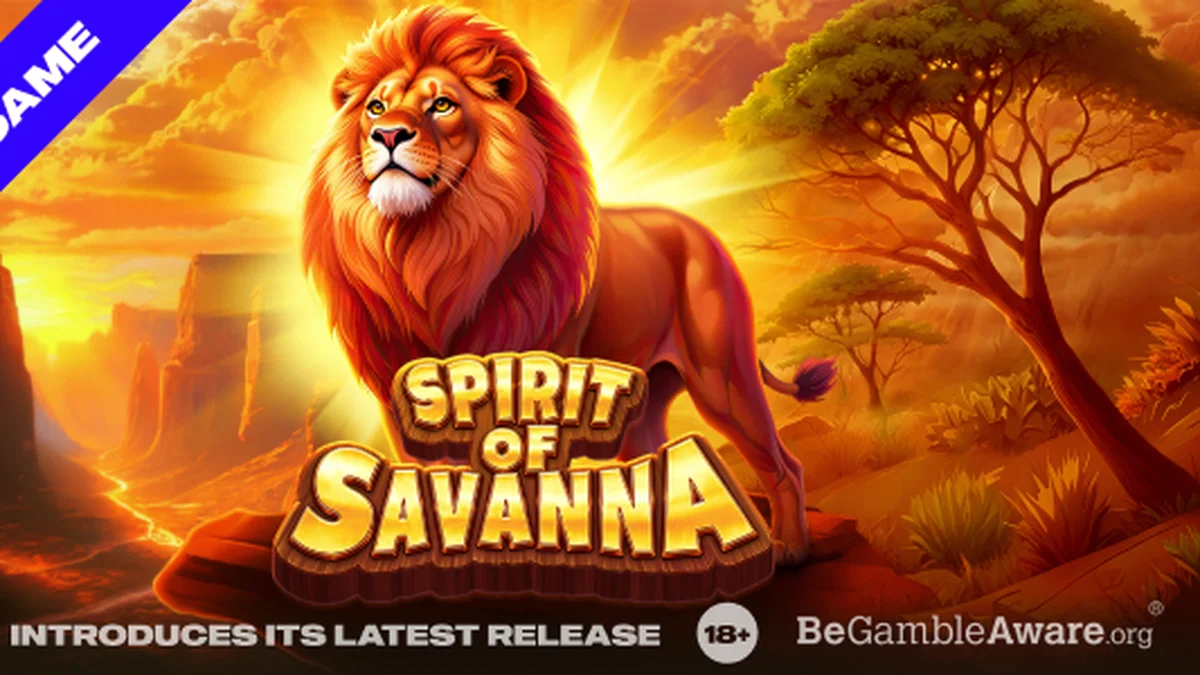 Tampilan visual slot Spirit of Savanna dengan latar belakang padang savana Afrika